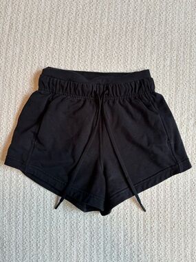 Black Women's Drawstring Lounge Shorts Sweatshorts